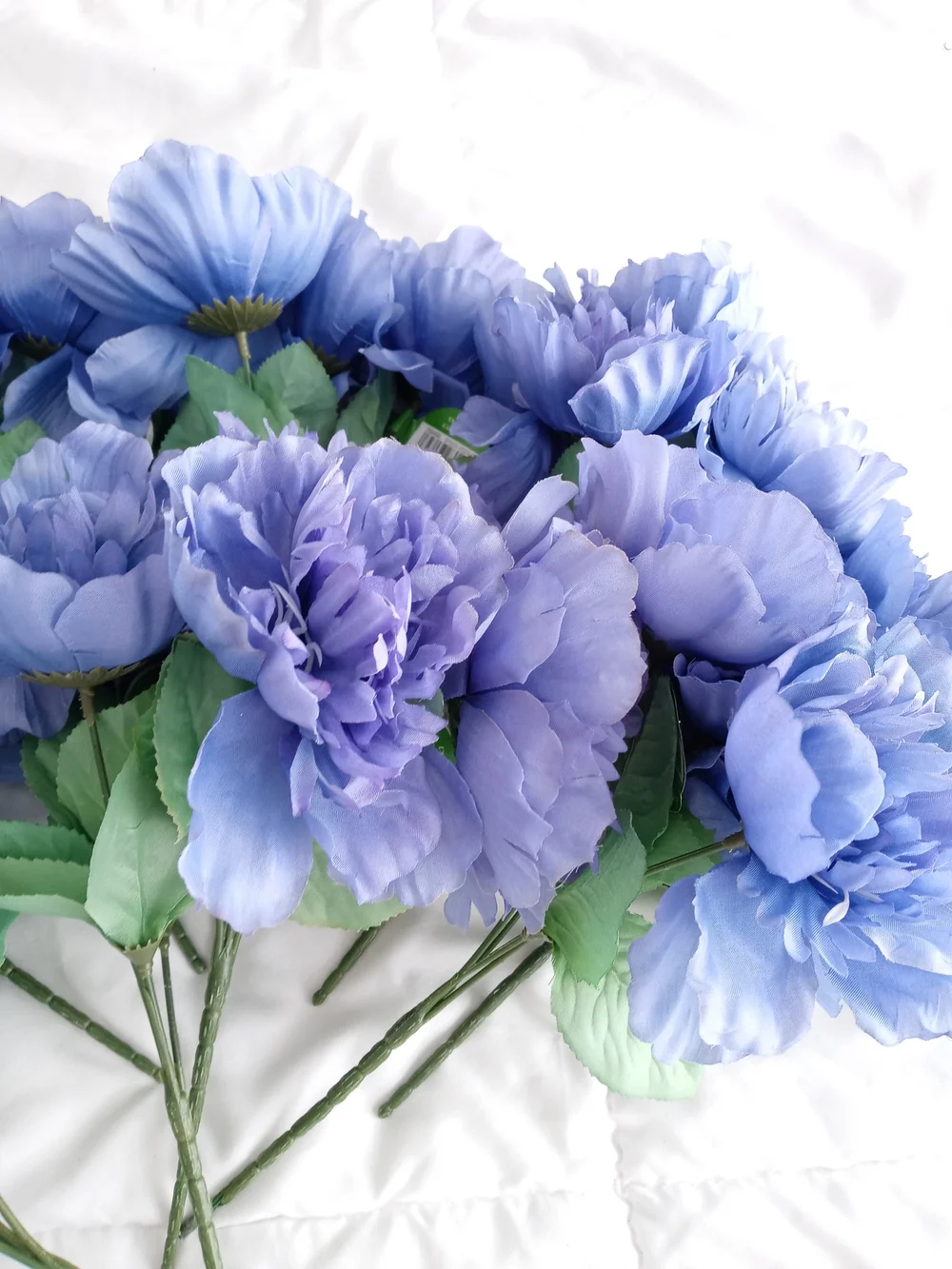 Blue Artificial Peony Stems - Home Accents Faux Florals